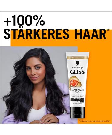 Gliss Fluide Total Repair (50 ml) for up to 95% fewer split ends and lasting sealing specially designed for dry and damaged hair - Buy Online on GoSupps.com