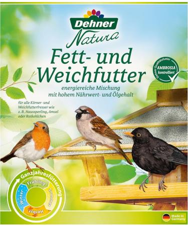 Buy Dehner Natura Wild Bird Feed - Nutritious Fat & Soft Food for Garden Birds - 5 kg Pack with Oats Wheat Flakes Peanuts & Raisins - International Shipping Available - Buy Online on GoSupps.com