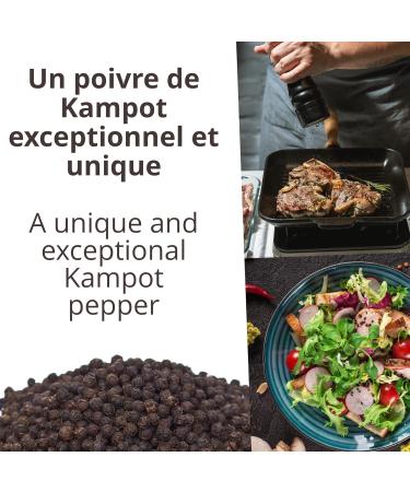 Khla - Organic Kampot Black Pepper - Peppercorns 100g - Traditional Palm Leaf Gift Box - Grand Cru Rare - Ingr - Buy Online on GoSupps.com