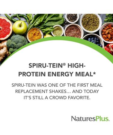 NaturesPlus SPIRU-TEIN Cookies & Cream Shake | 1.15 lbs Spirulina Protein Powder | Plant-Based Meal Replacement with Vitamins & Minerals | Vegetarian | 15 Servings - Buy Online on GoSupps.com