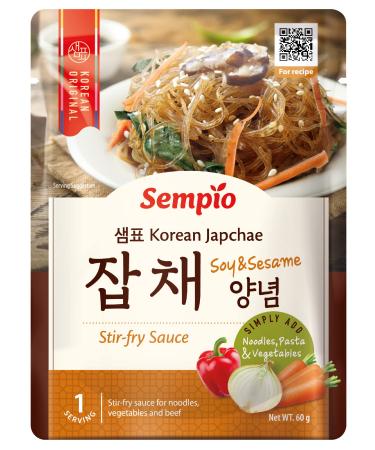 Sempio Japchae Sauce (60g) - Authentic Korean Cuisine at Home. Sweet & Savory Flavor for Stir-Fry Noodles - Buy Online on GoSupps.com