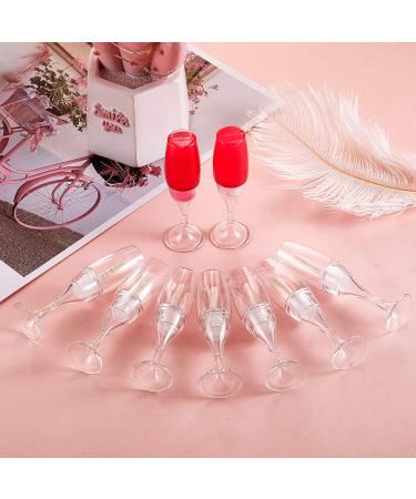 20 Pieces 8ml Lip Gloss Tubes - Mini Wineglass Shaped Containers for Lip Balm - Refillable Bottles with Funnels - Transparent - Buy Online on GoSupps.com