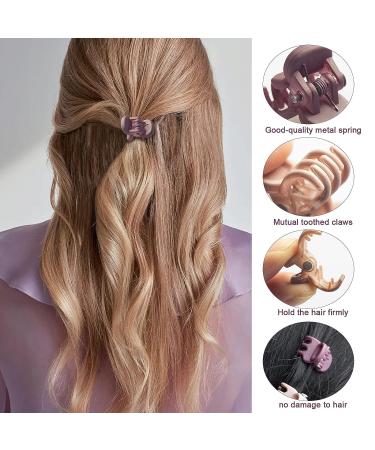 FVVMEED 24 Piece Mini Matte Hair Clips - Small Claw Barrettes for Kids & Baby Girls - Decorative Hair Accessories for Thin & Thick Hair - Buy Online on GoSupps.com