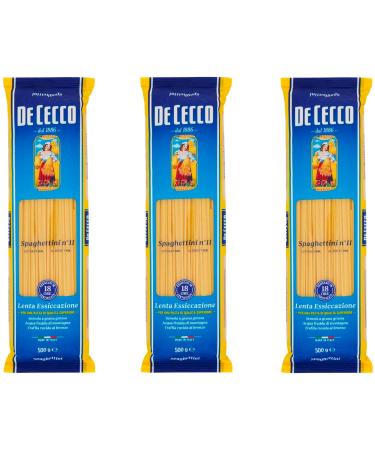 Zeus Party De Cecco Spaghetti N 11 Hard Grain Sole Paste 500 g 3 Packs