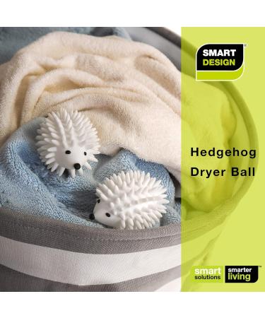 Smart Design Plastic Dryer Balls w/Spikes - Fabric Softener - Eliminates Wrinkles & Reduces Static - for Laundry Clothes Fabrics (2 Pack) Hedgehog  - Buy Online on GoSupps.com
