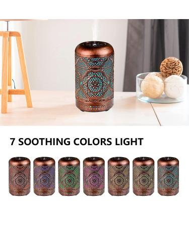 BAIESHIJI Metal Vintage Essential Oil Diffuser 100ML - Aromatherapy Diffuser with Waterless Auto Shut-Off - Cool Mist Humidifier for Home and Office - Buy Online on GoSupps.com