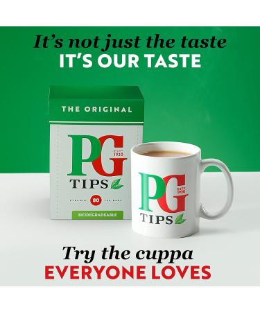 PG Tips Signature Taste Tea Individually Enveloped Black Tea Bags Biodegradeable Refreshing British Classic | 75 Sachets Pack of 75 - Buy Online on GoSupps.com