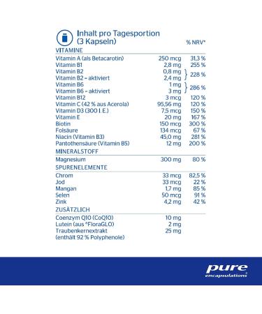 Pure Encapsulations All-in-One Multivitamin - 120 Vegetarian Capsules for Daily Wellness - International Shipping Available - Buy Online on GoSupps.com