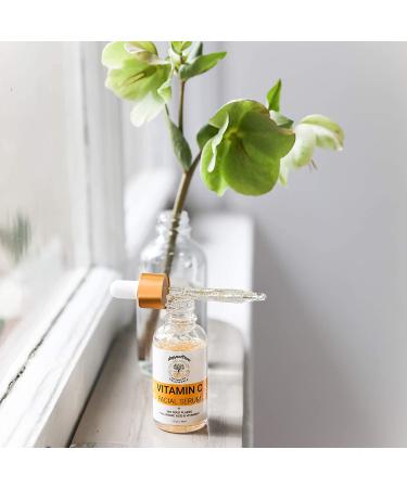 Organic Vitamin C Facial Serum with Hyaluronic Acid, Vitamin E, 24K Gold - Anti Aging, Wrinkles, Dark Spots & Acne Scar Treatment - 20% Vit C - San Francisco Formula - Buy Online on GoSupps.com