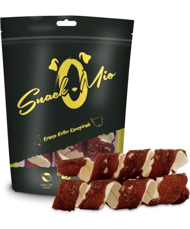 SnackOMio Premium Duck Chew Spirals for Dogs - 110g Chewy Dog Snacks | International Shipping Available - Buy Online on GoSupps.com
