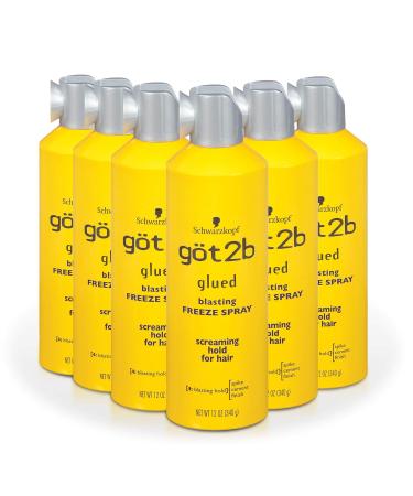 Got2B Glued Blasting Freeze Hairspray Aero 12 Ounce (Pack of 6) & Ultra Glued Invincible Styling Gel 2-6 oz Tubes + 1 Travel 1.25 oz Tube Blasting Freeze Spray 12 Fl Oz (Pack of 6) Hairspray + Styling Gel 2 - 6 oz - Buy Online on GoSupps.com