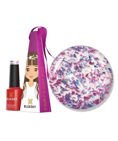 Bluesky Christmas Exclusive Gel Nail Polish Bauble 5ml Fairy's Got Fizz Pink Glitter Soak-Off Gel Polish for 21 Day Manicure Professional Salon& Home Use Requires Curing Under UV/LED Lamp