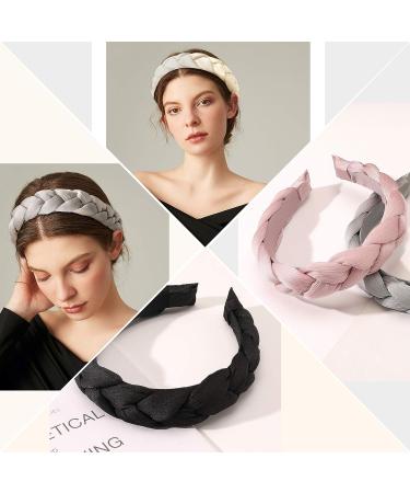 Ivyu Women's Braided Headband - Black, Pink, Gray, White Twist Hairband | YHB-006 - Buy Online on GoSupps.com