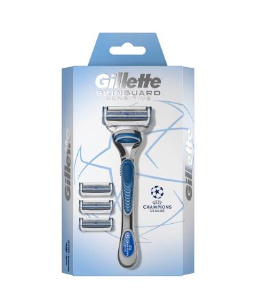 Gillette SkinGuard men's razor with 3 blades 1 piece 4 Skinguard Sensitive blades