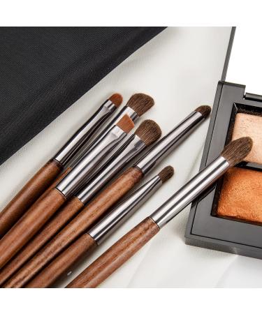 Natural Pony Hair Eyeshadow Brush Set with Travel Bag | Enzo Ken | Horse Hair Makeup Brushes for Eyebrows Eyeliner Contouring & Smoky Eyes | E200 - Buy Online on GoSupps.com