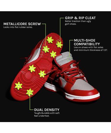 Golfkicks DIY Golf Spike Traction Kit - 20 Black Soft Spikes for Any Sneaker - Buy Online on GoSupps.com