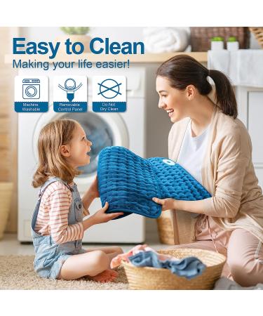 Electric Heating Pad for Back Pain Relief - 6 Heat Settings, Auto-Off, Moist/Dry Heat - Christmas Gift - 12 x 24 Navy Blue - Buy Online on GoSupps.com