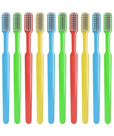Blasting Health Bulk Disposable Soft Bristles Toothbrushes Individually Wrapped Assorted Colors 39 Tufts - 100 Pack (Pre-Pasted) Prepasted