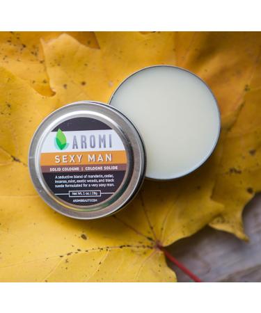 Aromi Solid Cologne | Aromatic Woodsy Men's Fragrance Mandarin Mint and Suede Scent Vegan Cruelty-free Gift for Him Stocking Stuffer Travel (Sexy Man) - Buy Online on GoSupps.com