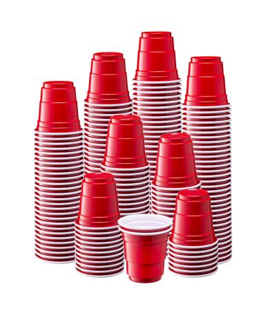 Comfy Package 300 Count 2 oz. Mini Plastic Shot Glasses - Red Disposable Jello Shot Cups - Buy Online on GoSupps.com