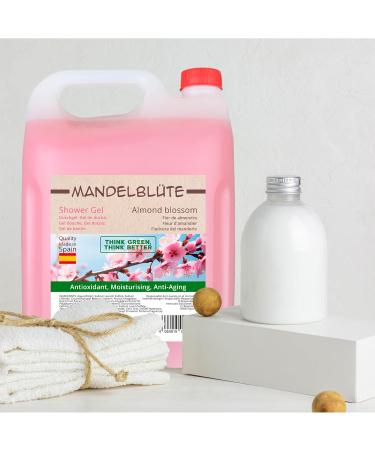 Intercabo Shower gel with almond blossom scent mild and nourishing formula 2 x 5 l canister ideal for hotels gyms spas professional moisturizing body gel - Buy Online on GoSupps.com