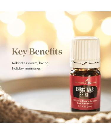 Young Living Christmas Spirit 5 ml | Festive Holiday Aroma | Uplifting Orange Cinnamon & Spruce Essential Oil | Perfect for Travel - Buy Online on GoSupps.com