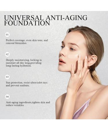 Anti-Aging Tinted Moisturizer 2 Bottles Anti-Aging Foundation for Women Face Serum with Light Coverage and Transparent Universal Shade (50ml) - Buy Online on GoSupps.com