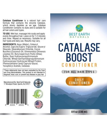 Best Earth Naturals Catalase Formula Conditioner | Hair Vitality & Health for Men & Women - 8 fl. oz - Buy Online on GoSupps.com