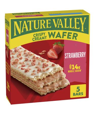 Nature Valley Barres de gaufrette cr meuses croustillantes la fraise fabriqu es avec des grains entiers 5 barres 184 3 g