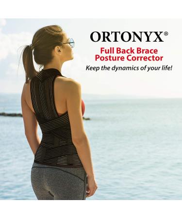 ORTONYX TLSO Full Back Support Brace - Removable Dorso-Lumbar Pad Lightweight & Breathable - Pain Relief for Thoracic Kyphosis & Herniated Disc - XX-Large Black - Buy Online on GoSupps.com