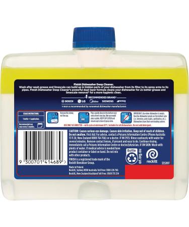 Buy Finish Dishwasher Cleaner Lemon 250mL - Effective Dishwashing Solution for Sparkling Clean Dishes | International Shipping Available - Buy Online on GoSupps.com