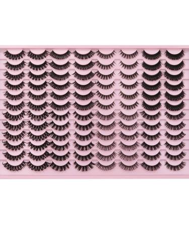 ALICROWN 48 Pairs Russian Strip Lashes - Mixed Faux Mink & Natural D Curl Eyelashes - Buy Online on GoSupps.com