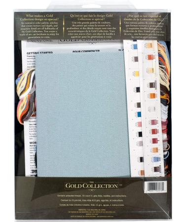 Dimensions Gold Collection Winter Cabin Cross Stitch Kit | 16 Count Grey Aida | 15 x 10 - Buy Online on GoSupps.com