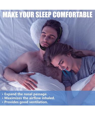 Adjustable Breathable Anti Snoring Chin Strap - Stop Snoring & Improve Sleep Quality - Snore Reducing Aid - Black - Buy Online on GoSupps.com