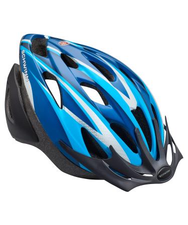 Schwinn Thrasher Youth Lightweight Bike Helmet, Dial Fit Adjustment, Multiple Colors Youth Blue/Silver