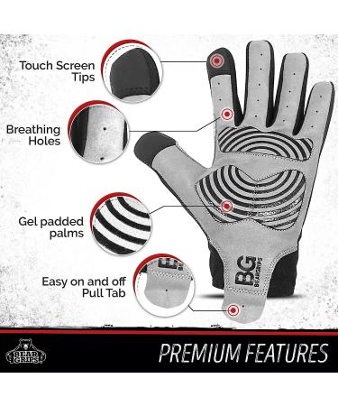 Bear Grips Weight Lifting Gloves for Men & Women - Full Finger - Medium Black | Compression Gym Gloves for Weightlifting & Exercise - Buy Online on GoSupps.com