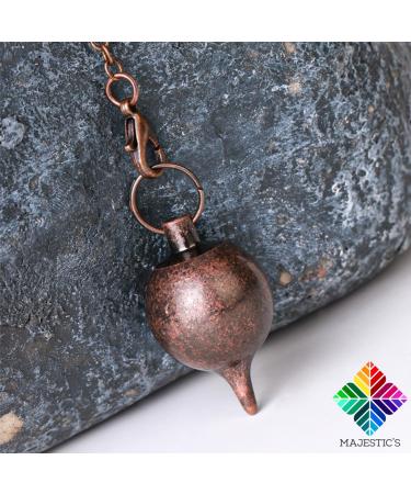 Radiesthesia Water Drop Pendulum - Esoteric Oracle Tool in Antique Brass for Geobiology & Magnetizing - 26g - Buy Online on GoSupps.com
