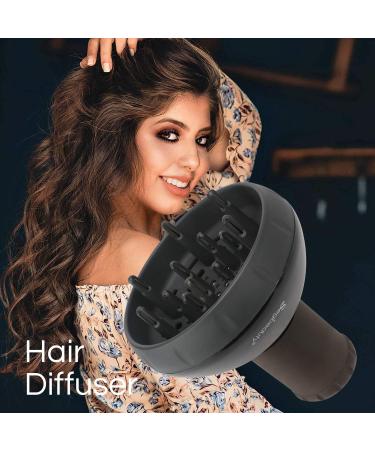 Segbeauty Deep Bowl Hair Diffuser for Curly Hair - Adjustable Air Flow, Fast Drying Salon Attachment for Most Blow Dryers - 1.57-1.97in Nozzle - Buy Online on GoSupps.com