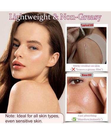 URZTUL 3 Pack Rose Emu Oil 100% Natural Moisturizer for Dry Skin Hair & Cuticles Soothing Sensitive Skin Gentle Hydration - Buy Online on GoSupps.com