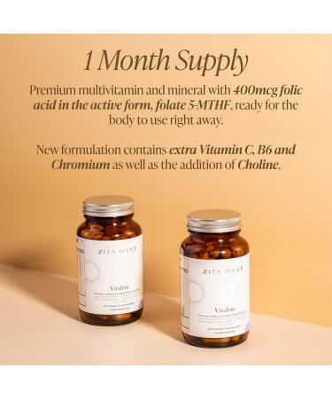 Vitafem Premium Fertility Supplement for Women - Prenatal Vitamins with Folate for Conception Support | 60 Capsules for 1 Month Supply - Shop Now - Buy Online on GoSupps.com