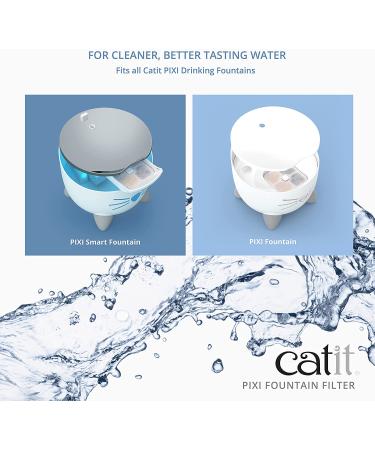 Catit PIXI Cat Drinking Fountain Filter 3-Pack - Triple Action Water Replacement Filter - Buy Online on GoSupps.com