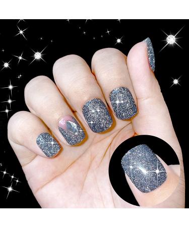 YTD Likomey Reflective Glitter Gel Nail Polish 15ml - Black Flash Diamond Disco DJ Shimmer UV Gel Varnish - Salon Quality Sparkly Soak Off Nail Polish - 0.5 Fl Oz (Pack of 1) - Buy Online on GoSupps.com