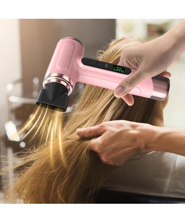 harayaa Cordless Electric Blow Dryer Professional Blow Dryer Hair Protective Hair Dryer Air Blower for Women Curly Hair Salon Travel Pink - Buy Online on GoSupps.com