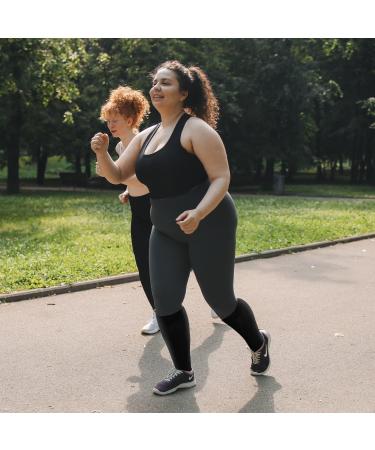 ISeasoo Compression Stockings for Wide Calf - Oversize Support Socks for Men & Women 20-30 mmHg Extra Large Black - A01 (4 Pack 3XL) - Buy Online on GoSupps.com