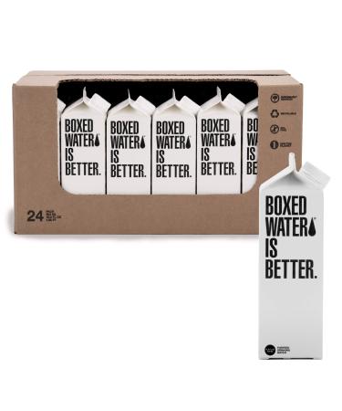 Boxed Water 16.9 oz. (24 Pack), Purified Drinking Water in 92% Plant-Based Boxes, 100% Recyclable, BPA-Free, Refillable/Reusable Cartons Sustainable Alternative to Plastic Bottled Water