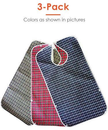 3PCS Adult Bibs Yinuoday Adult The Eldly Washable Dining Bibs Waterproof Adult Eating Bib Clothing Protector Disabled Aid Apron for Men Women - Buy Online on GoSupps.com