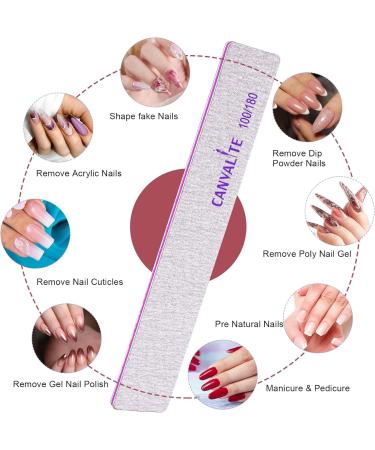 Canvalite 10stk Professional Nail Files for Gel Nails - Washable & Reusable 100/180 Double-Sided Nail Buffer Blocks - Buy Online on GoSupps.com