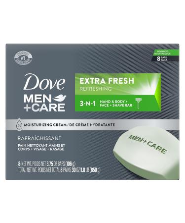 DOVE MEN + CARE Deodorant Stick Moisturizing Deodorant For 72-Hour Protection Clean & 3 in 1 Bar Cleanser for Body Face and Shaving Extra Fresh Body and Facial Cleanser - Buy Online on GoSupps.com