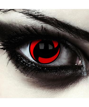 DESIGNLENSES red black colored contact lenses 1 pair/ 2 pieces Naruto Sharingan Itachi Uchiha Mangekyou Cosplay "Naruto 2"