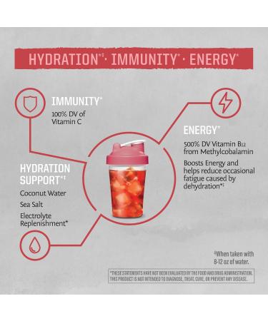 Sunwarrior Hydration Powder - Strawberry Colada Electrolyte Packets | Vegan Sugar-Free | 18 Stick Packs B12 & Elderberry | Active Hydration - Buy Online on GoSupps.com